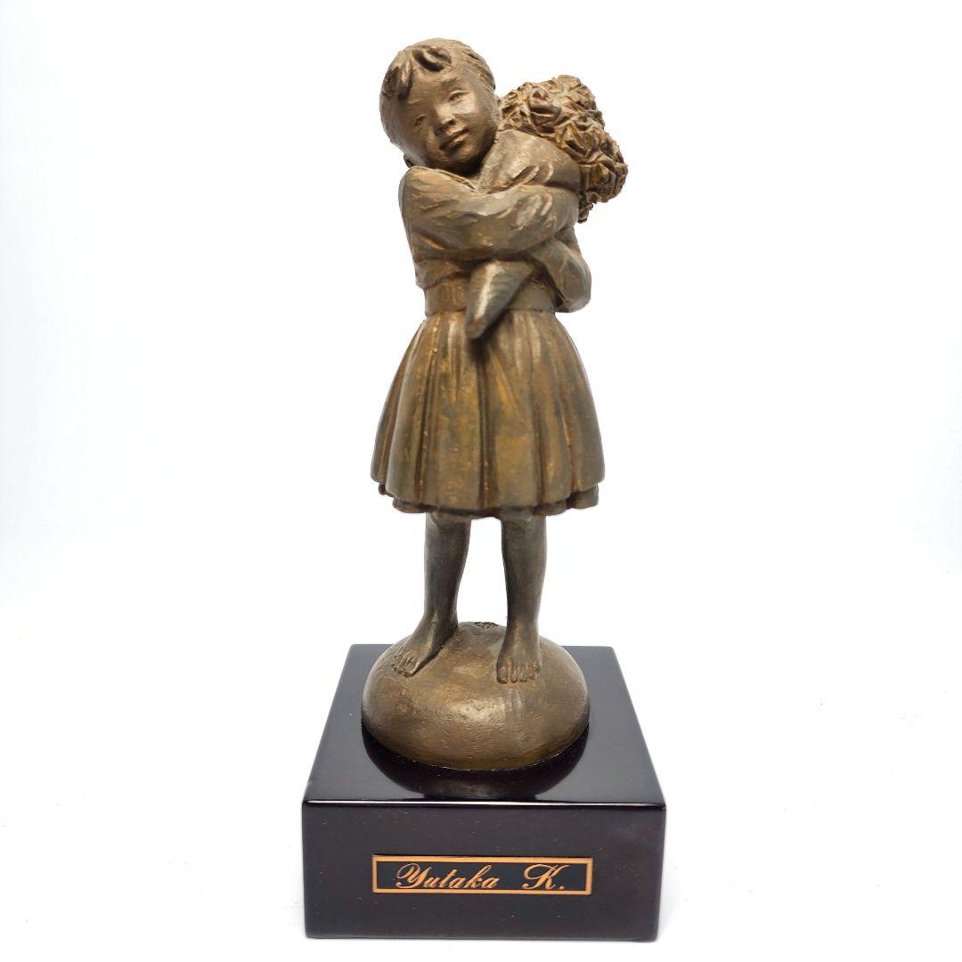 ブロンズ像 花束 加藤豊作品 ヴィンテージ