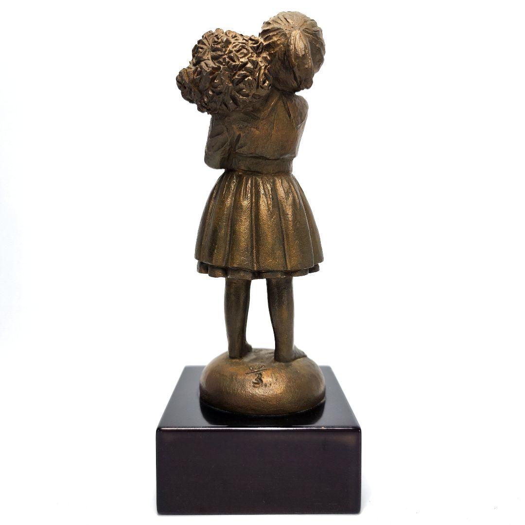 ブロンズ像 花束 加藤豊作品 ヴィンテージ