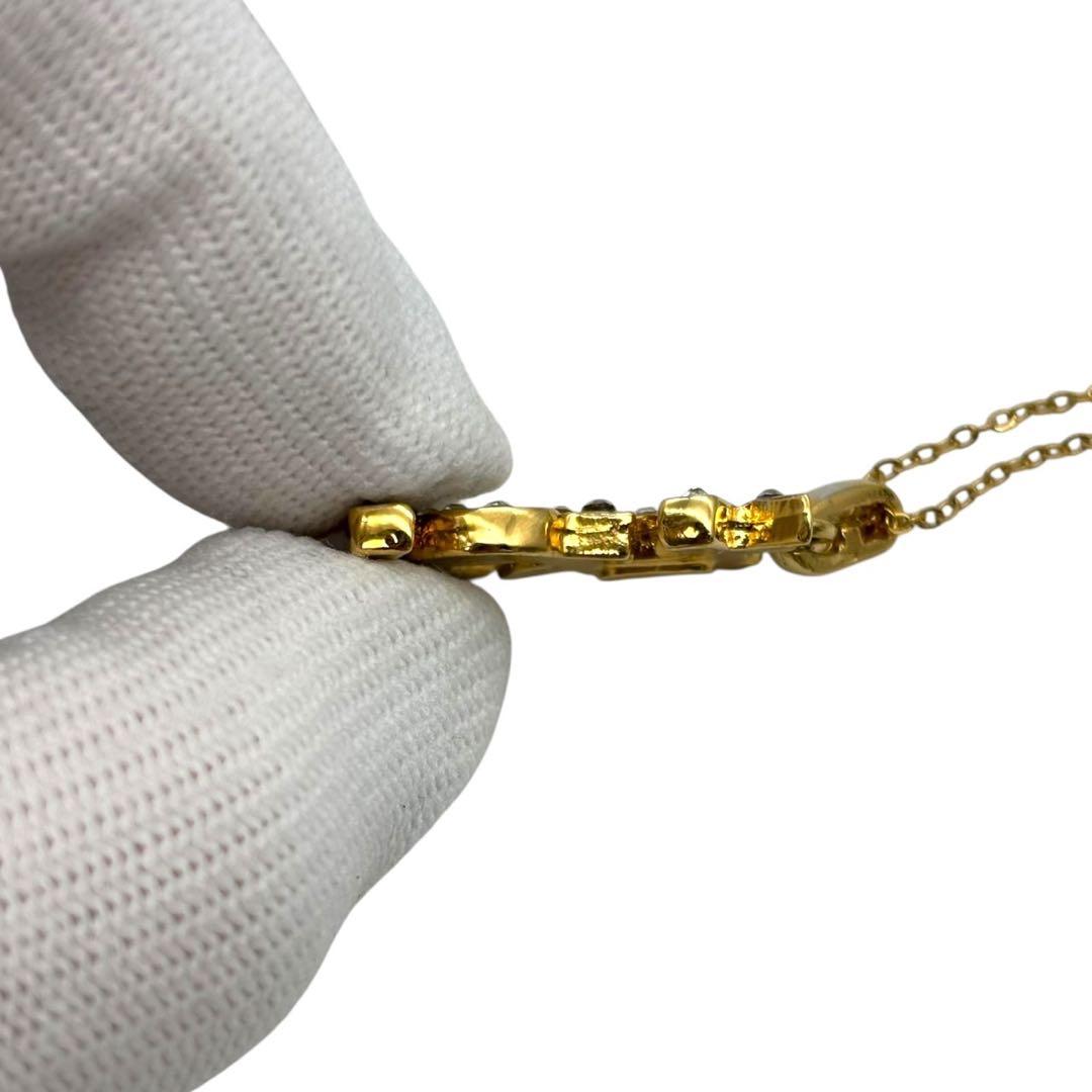 美品◎ イヴサンローラン YSL ビジュー ストーン ネックレス ペンダント