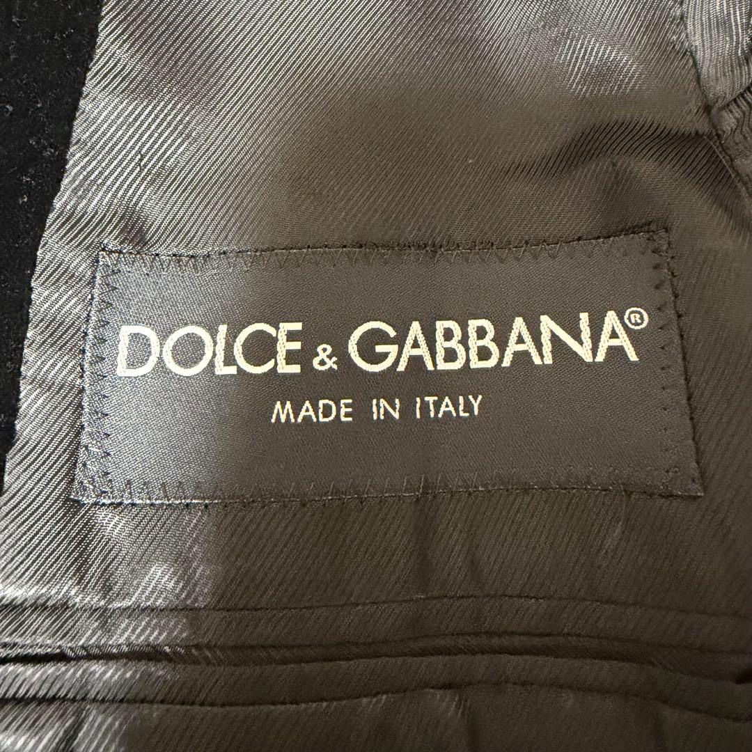 DOLCE&GABBANA ドルガバ テーラードジャケット ベロア ストライプ
