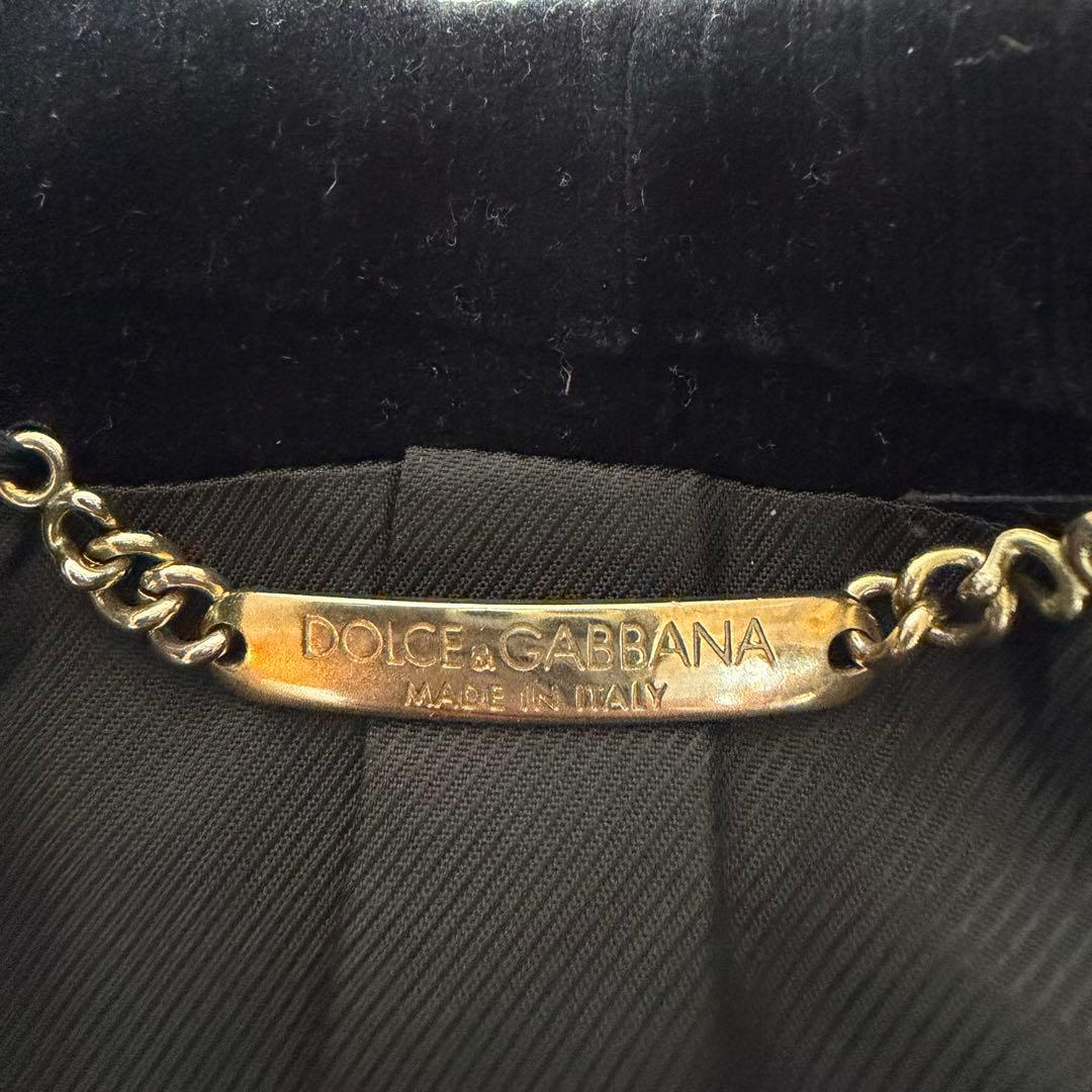 DOLCE&GABBANA ドルガバ テーラードジャケット ベロア ストライプ
