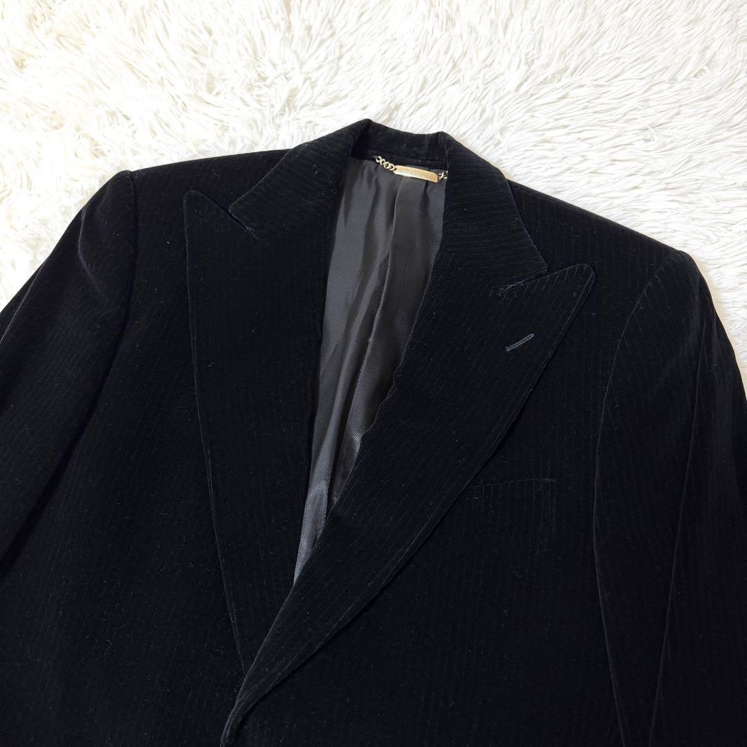 DOLCE&GABBANA ドルガバ テーラードジャケット ベロア ストライプ