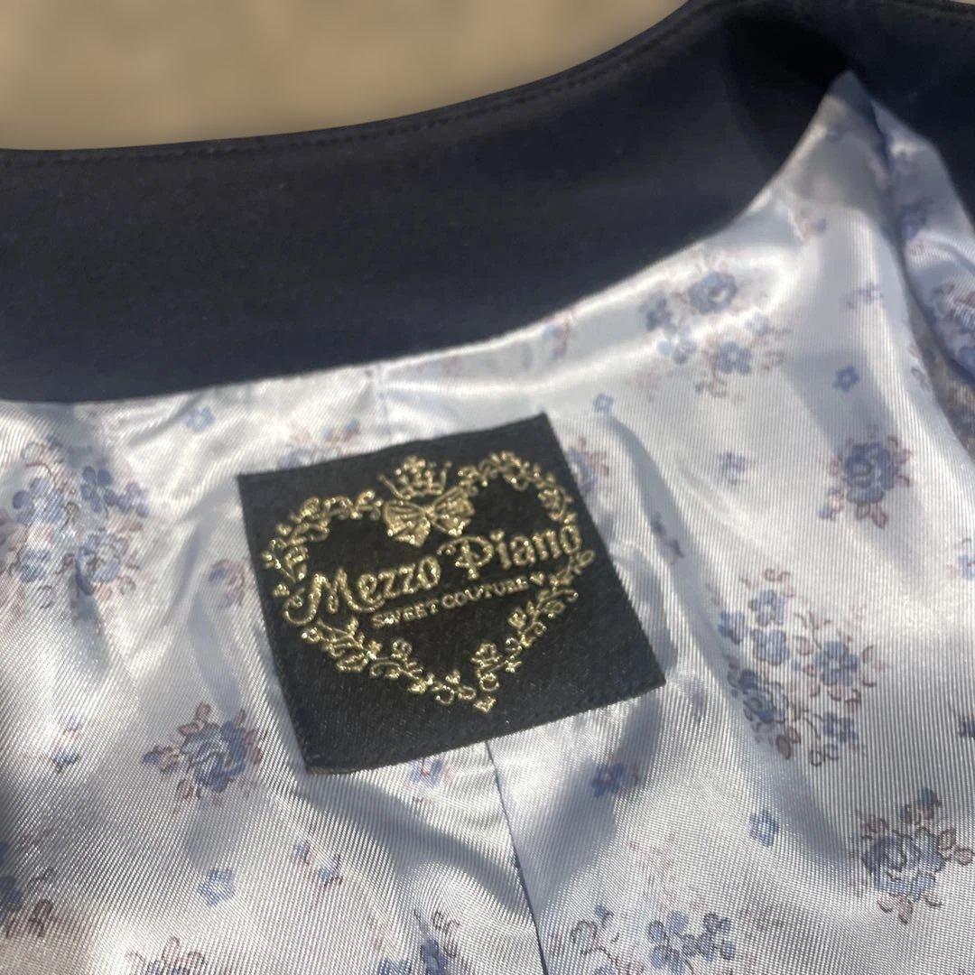 mezzopiano 花モチーフ　ノーカラージャケット　120