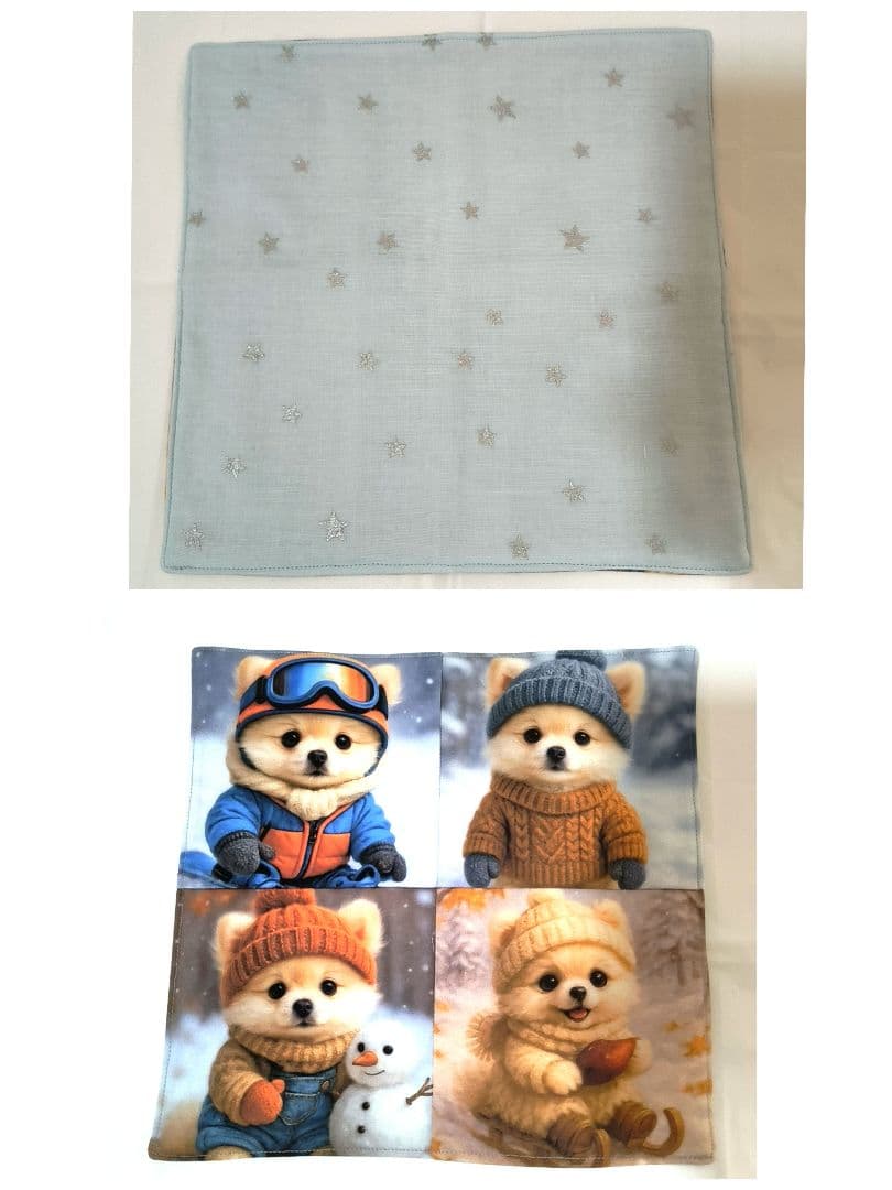Yourelia様】ハンドメイドオーダー★犬★ガーゼハンカチ　12点