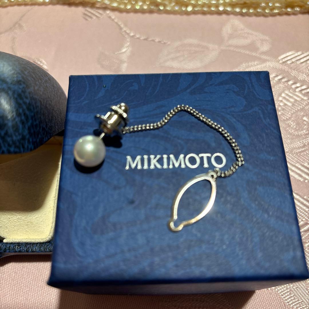 ミキモト　タイタック　ピン部分k18 ホワイトゴールド　一粒　ネクタイピン