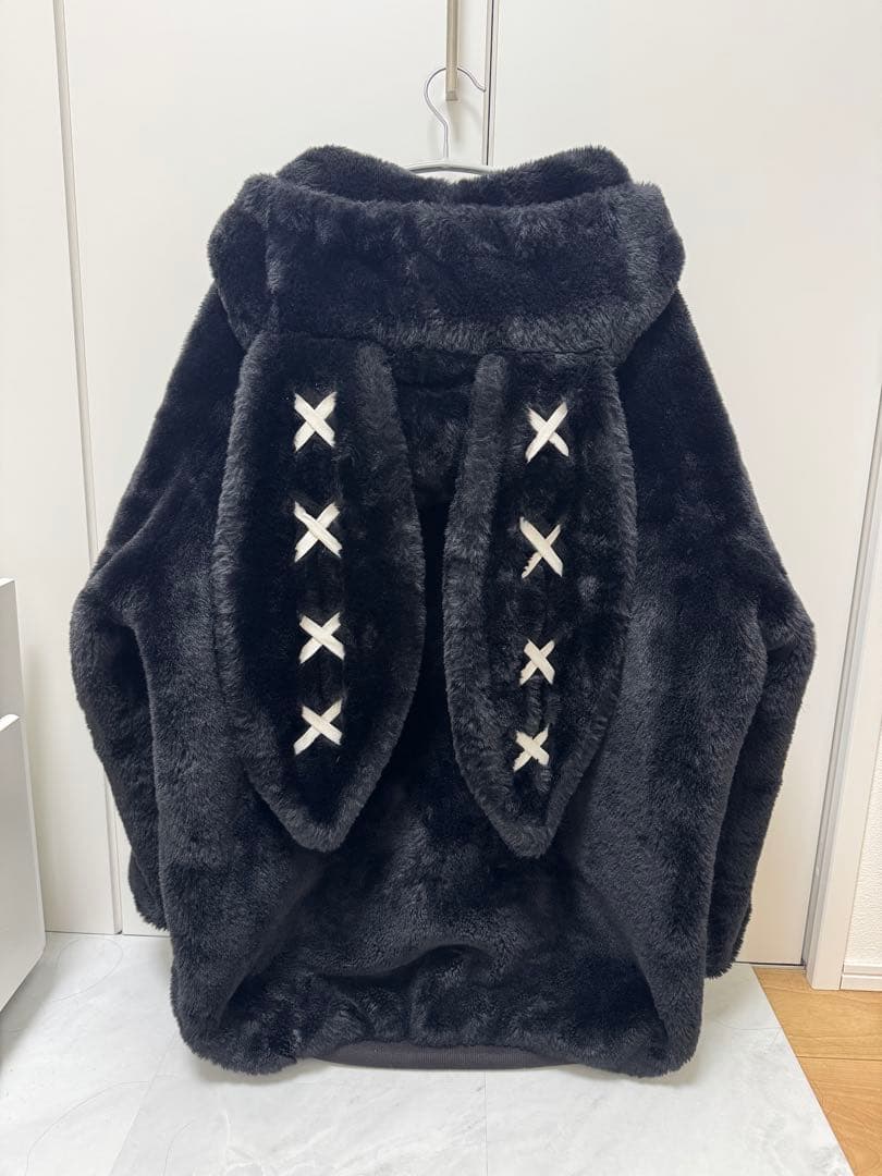 REFLEM レフレム うさ耳BIGファーパーカー ファーコート ブラック 黒