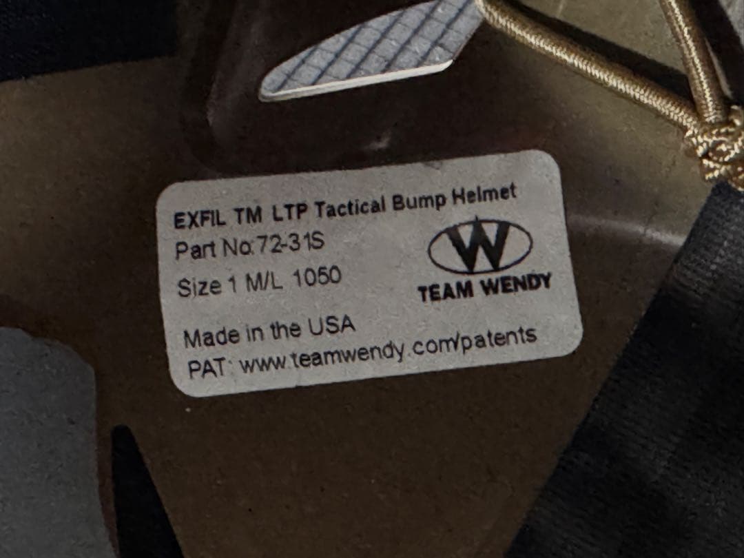 【実物】Team Wendy EXFIL バンプヘルメット　サイズM/L
