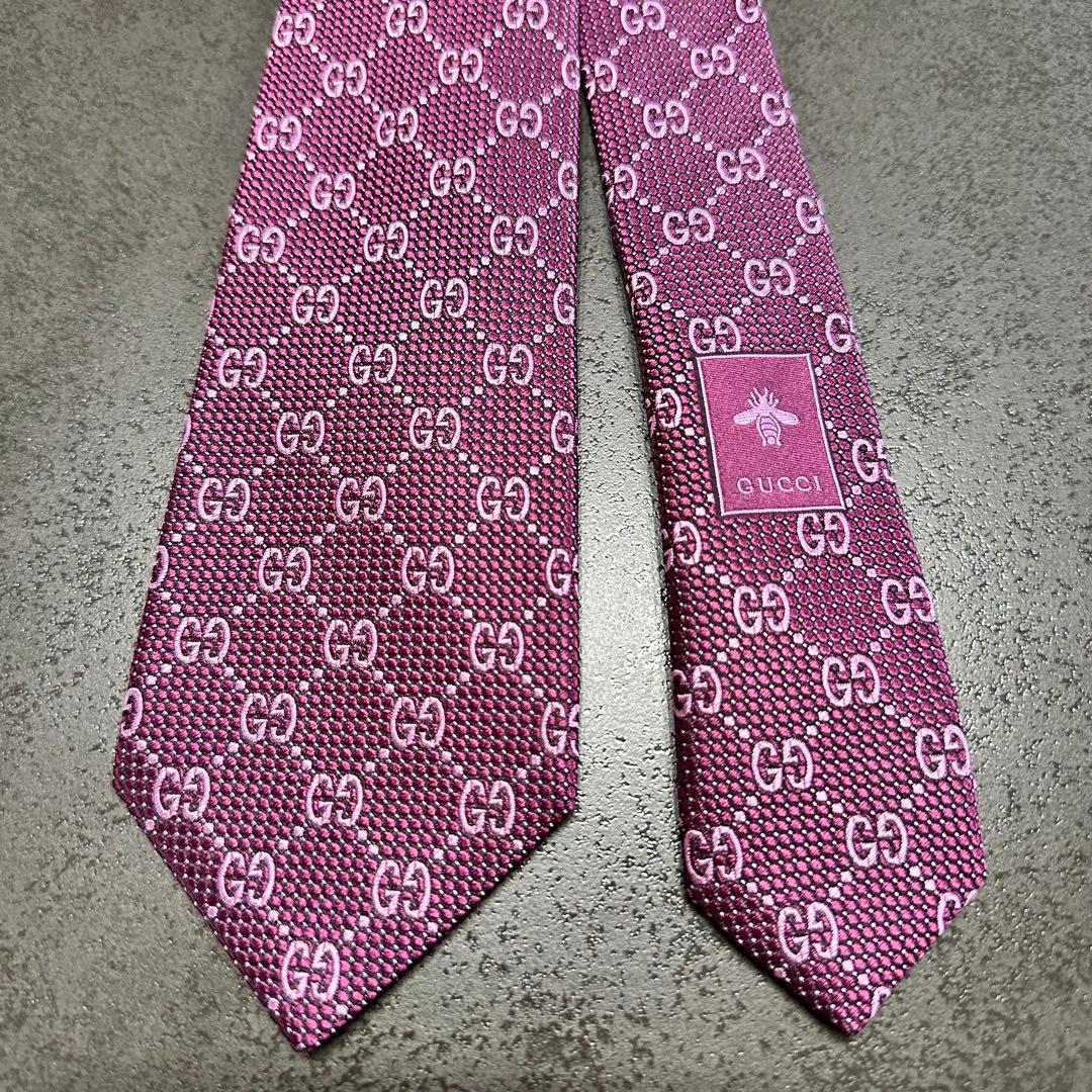 【極美品】GUCCHI ネクタイ パープル 408865
