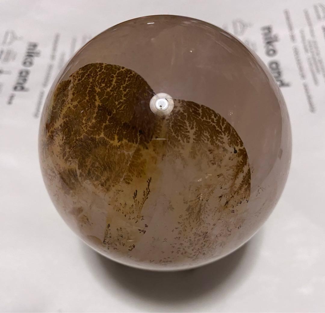 高品質　デンドリティッククォーツ　ローズクォーツ　スフィア　丸玉　天然石