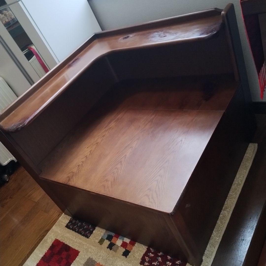 ダークブラウン 木製 L字型コーナーボード　値下げ