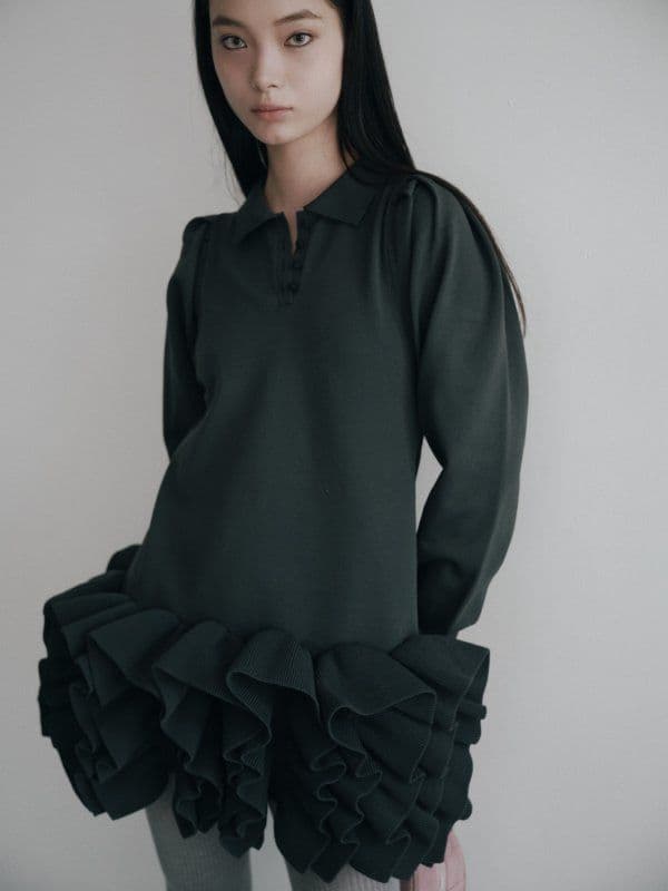 【新品】Ruffled-Hem Polo Dress【タグ付き】