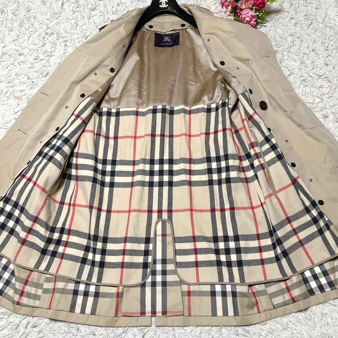 極美品●バーバリーロンドン トレンチコート ノバチェック ライナー ベルト L