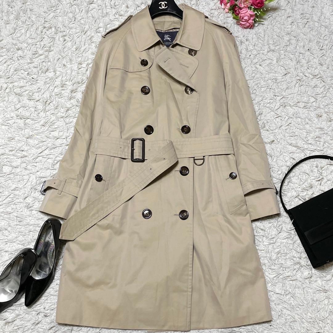 極美品●バーバリーロンドン トレンチコート ノバチェック ライナー ベルト L