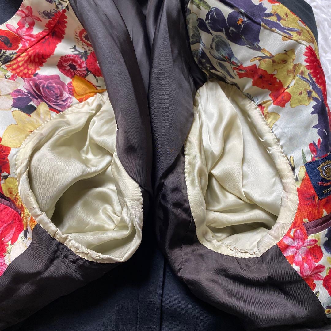 しのかりポールスミス セットアップ　スーツ　花柄　高級生地　ステッチ加工