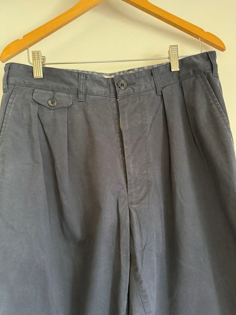 BEAMS JAPAN 2プリーツ チノ