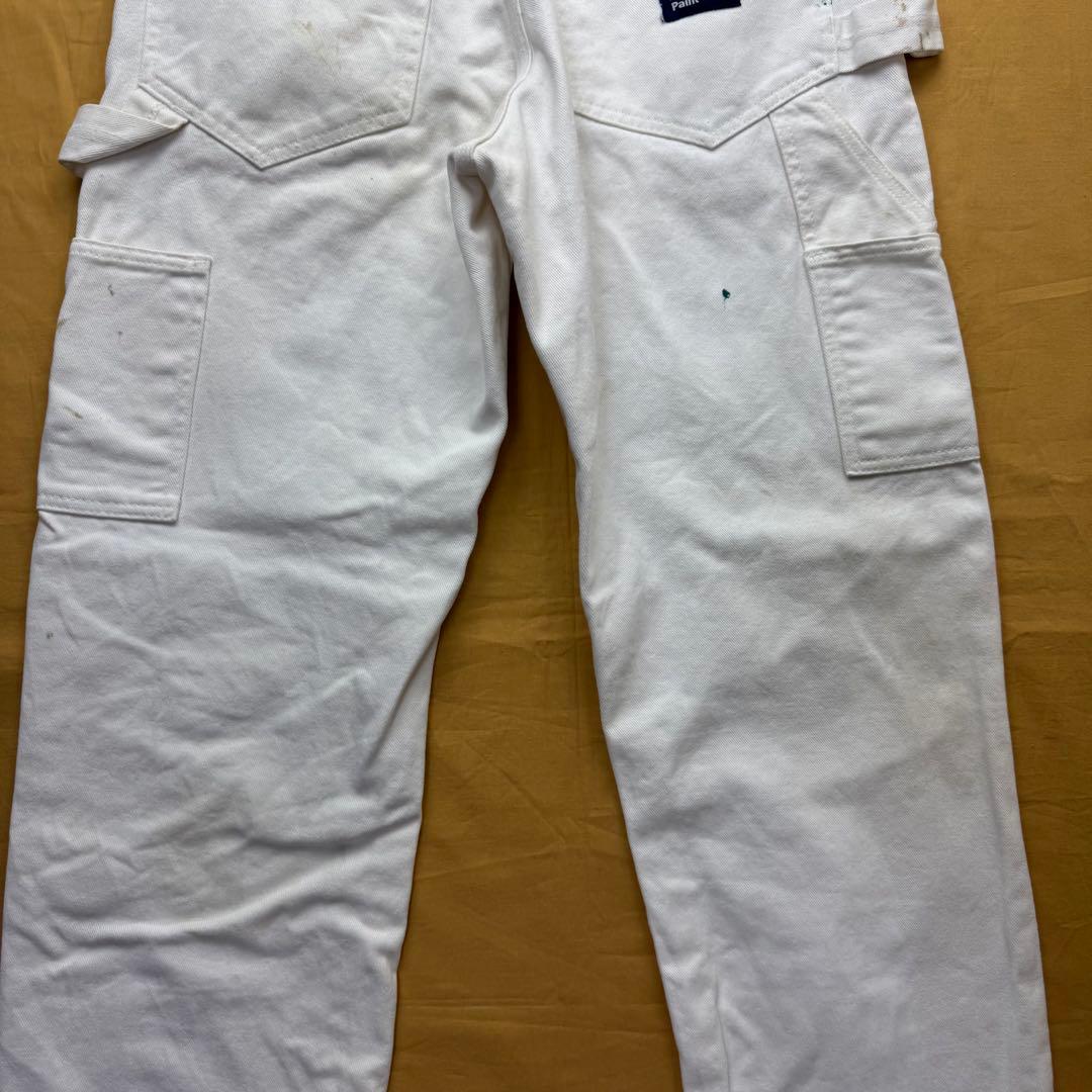 ペンキ　ペインターパンツ　ホワイト　ダック　ワークパンツ　白　グランジ　ボロ