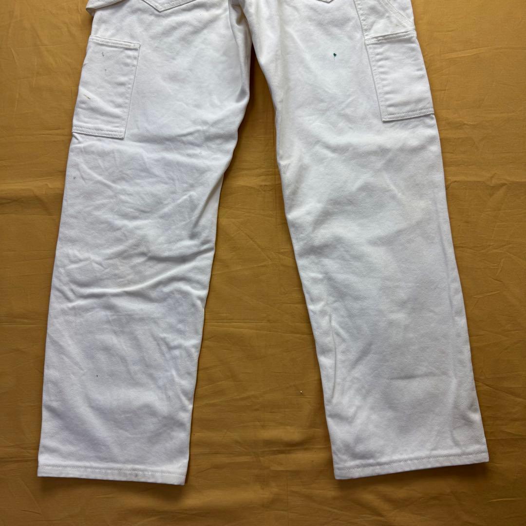 ペンキ　ペインターパンツ　ホワイト　ダック　ワークパンツ　白　グランジ　ボロ