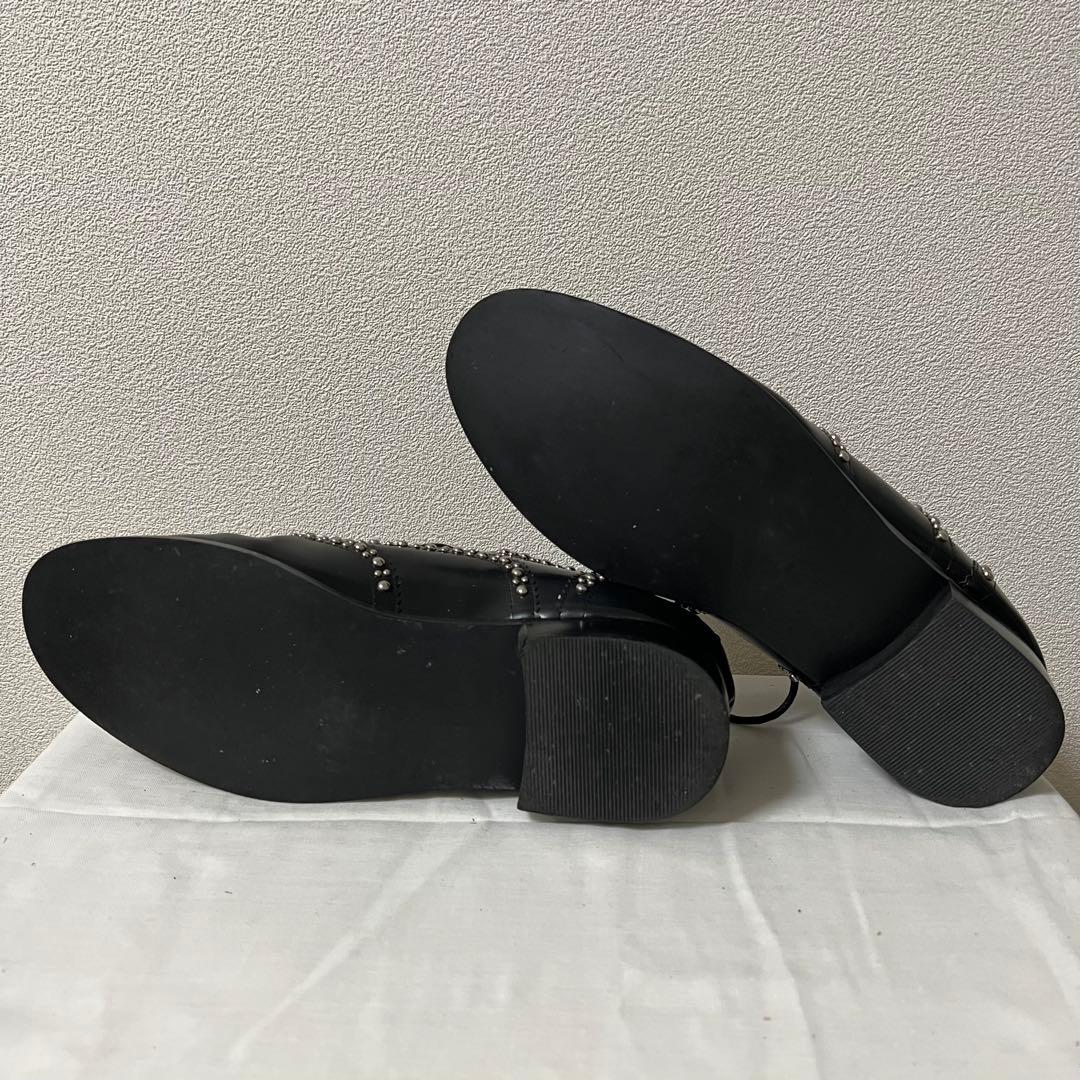 HBRRIS BROWN ハリスブラウン スタッズドレスシューズ