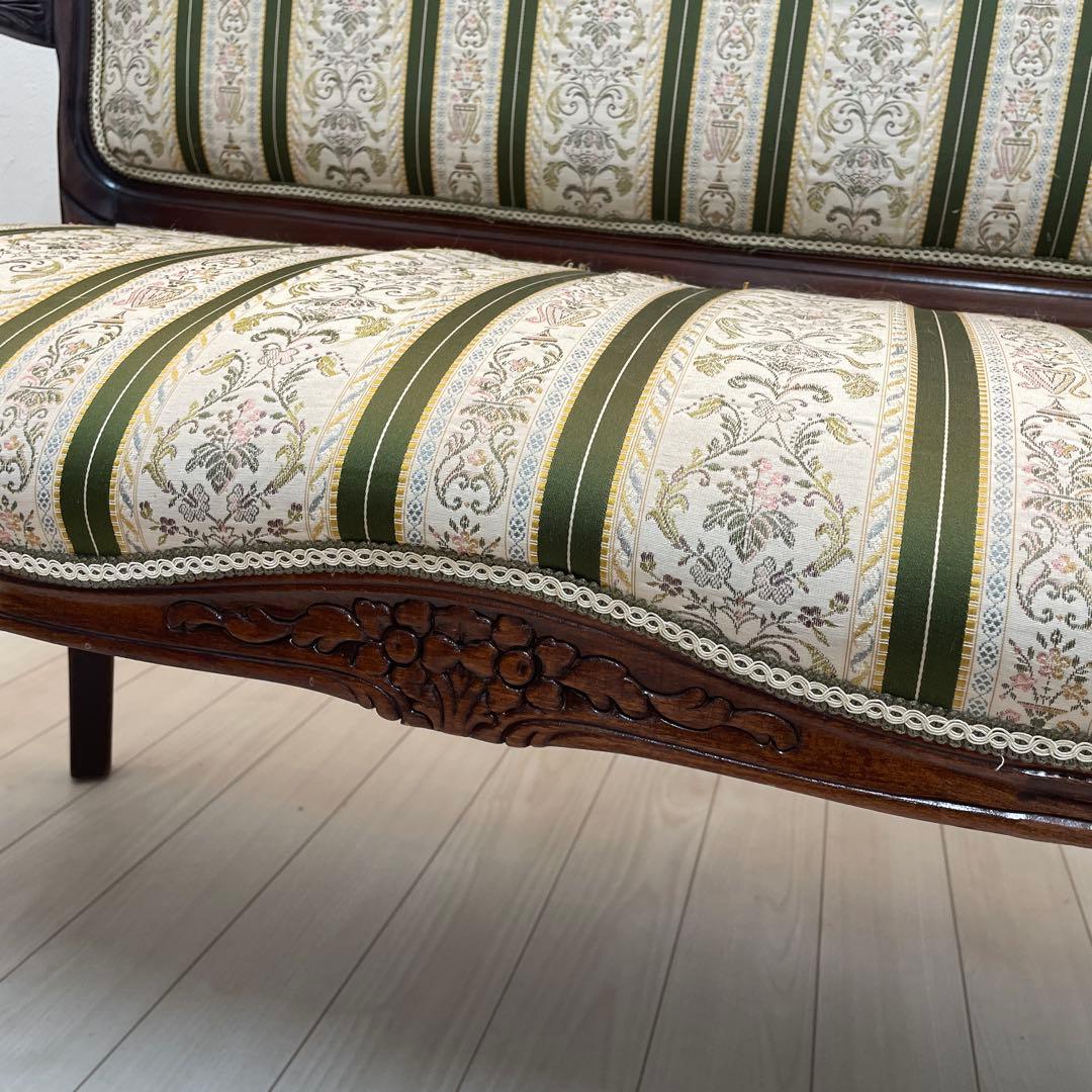 アンティーククラシックストライプソファ