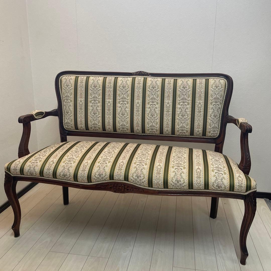 アンティーククラシックストライプソファ