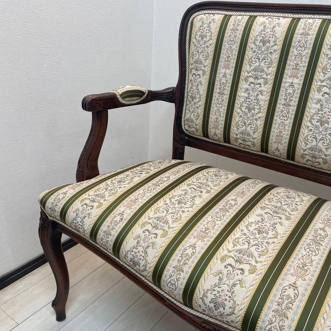 アンティーククラシックストライプソファ