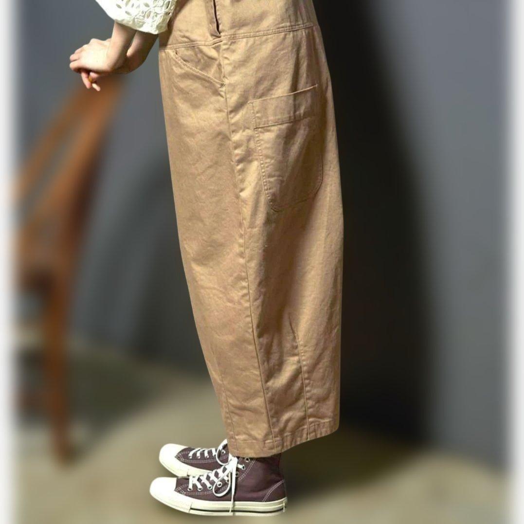 【美品】tumugu ツムグ ヴィンテージフレンチドリル 2wayサロペット