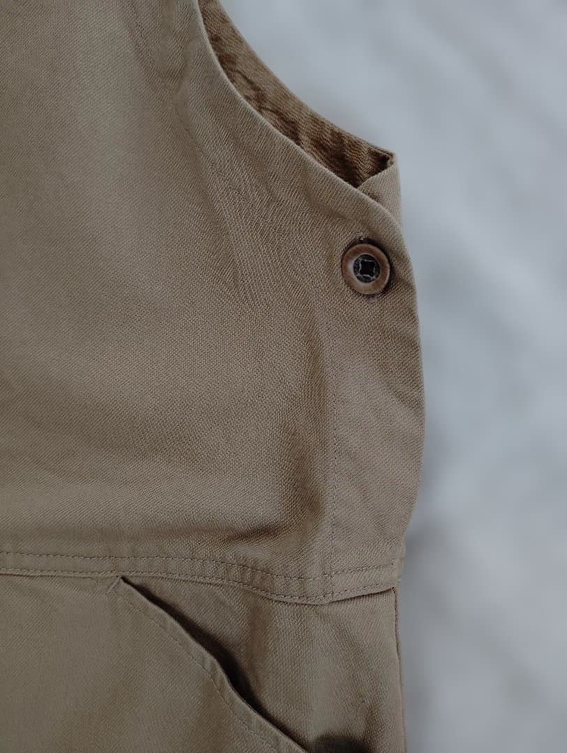 【美品】tumugu ツムグ ヴィンテージフレンチドリル 2wayサロペット