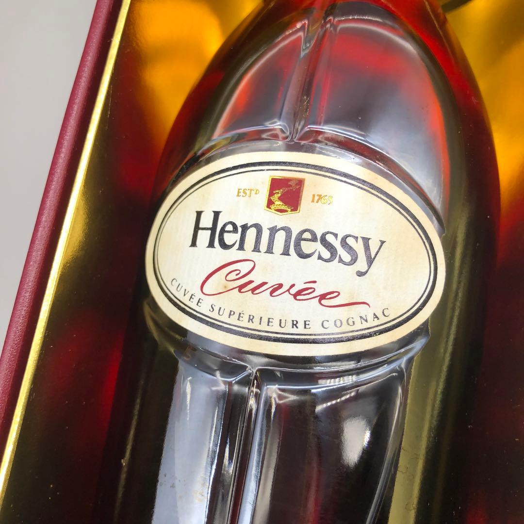 未開封箱付きヘネシーキュヴェスペリオールコニャックブランデー赤ヘネ古酒ビンテージ