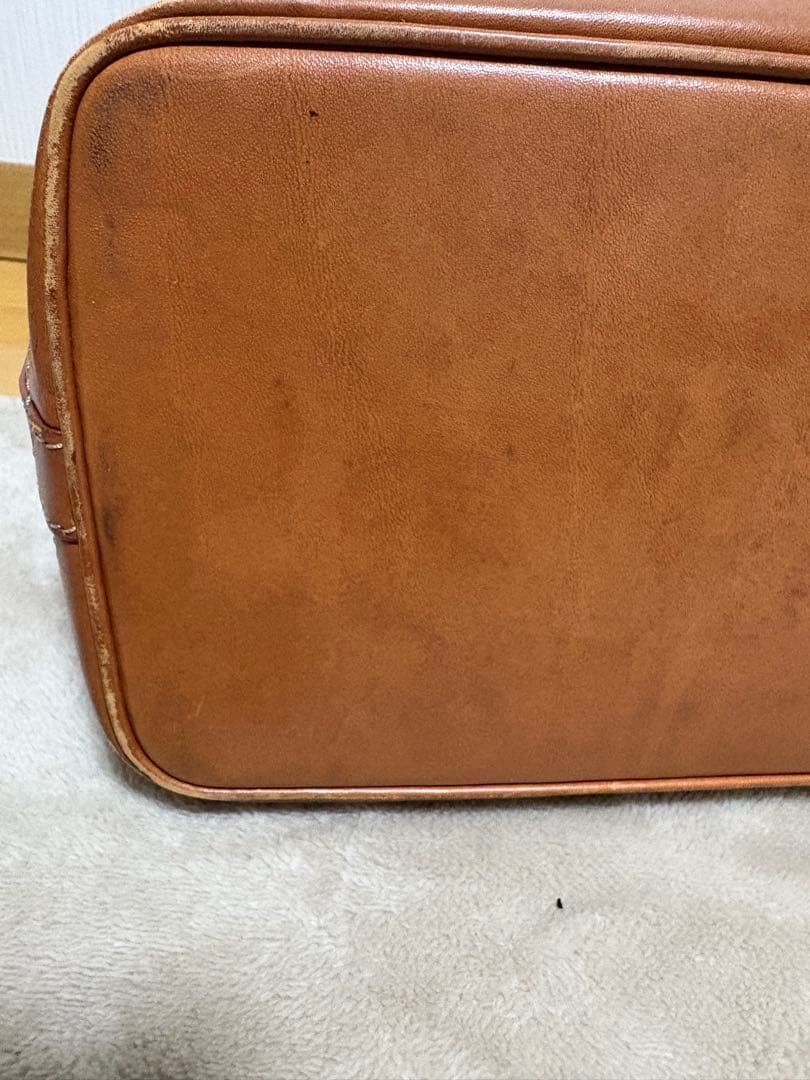 CELINE マカダム柄 巾着ショルダーバッグ ブラウン