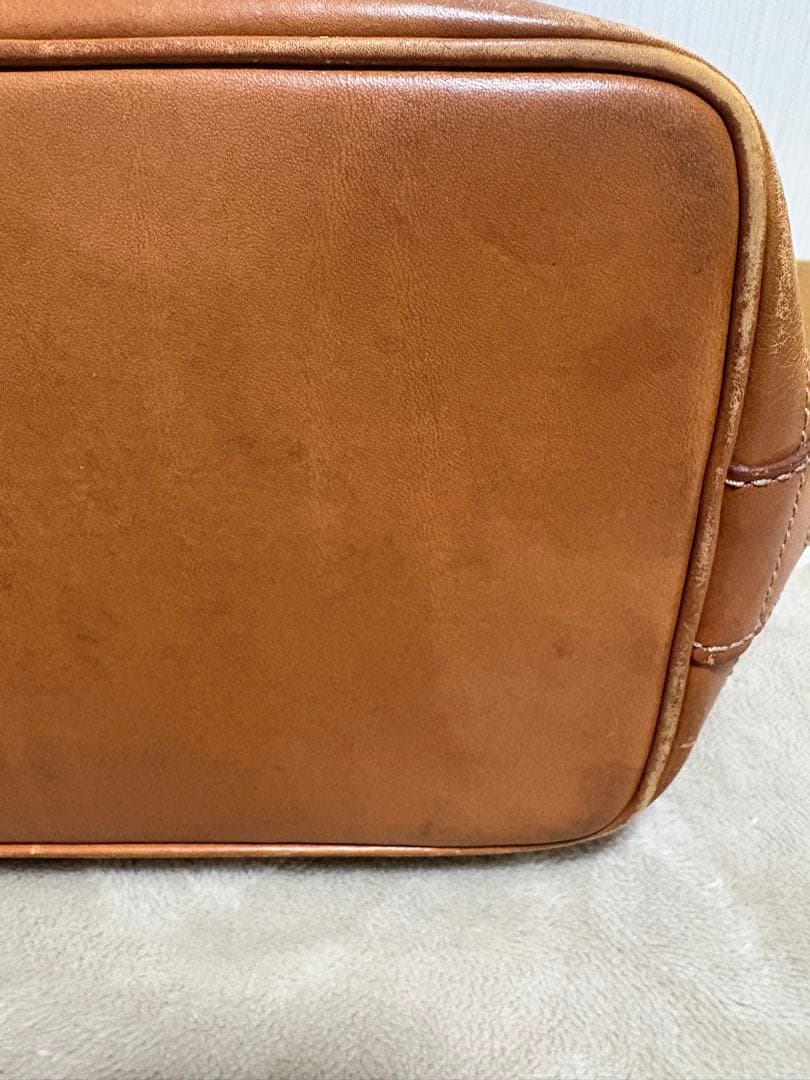 CELINE マカダム柄 巾着ショルダーバッグ ブラウン