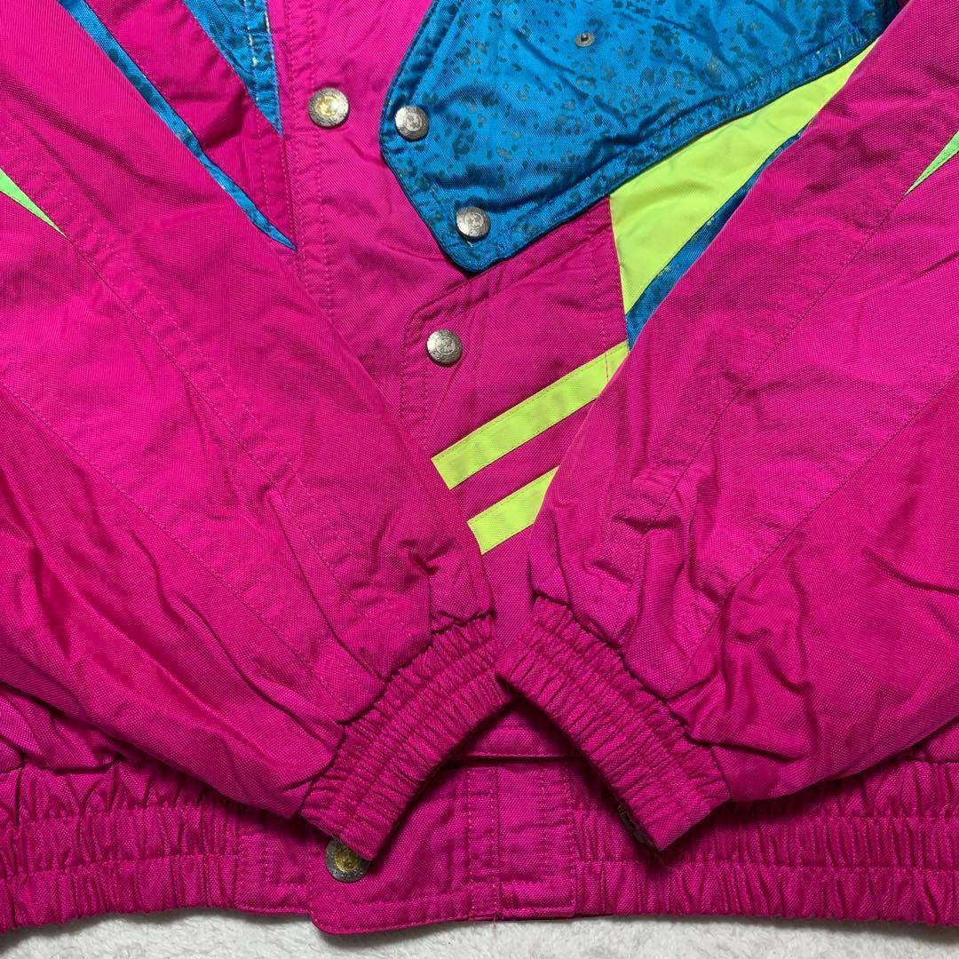 90's アシックス asics スキージャケット　ゲレンデ　派手ピンク