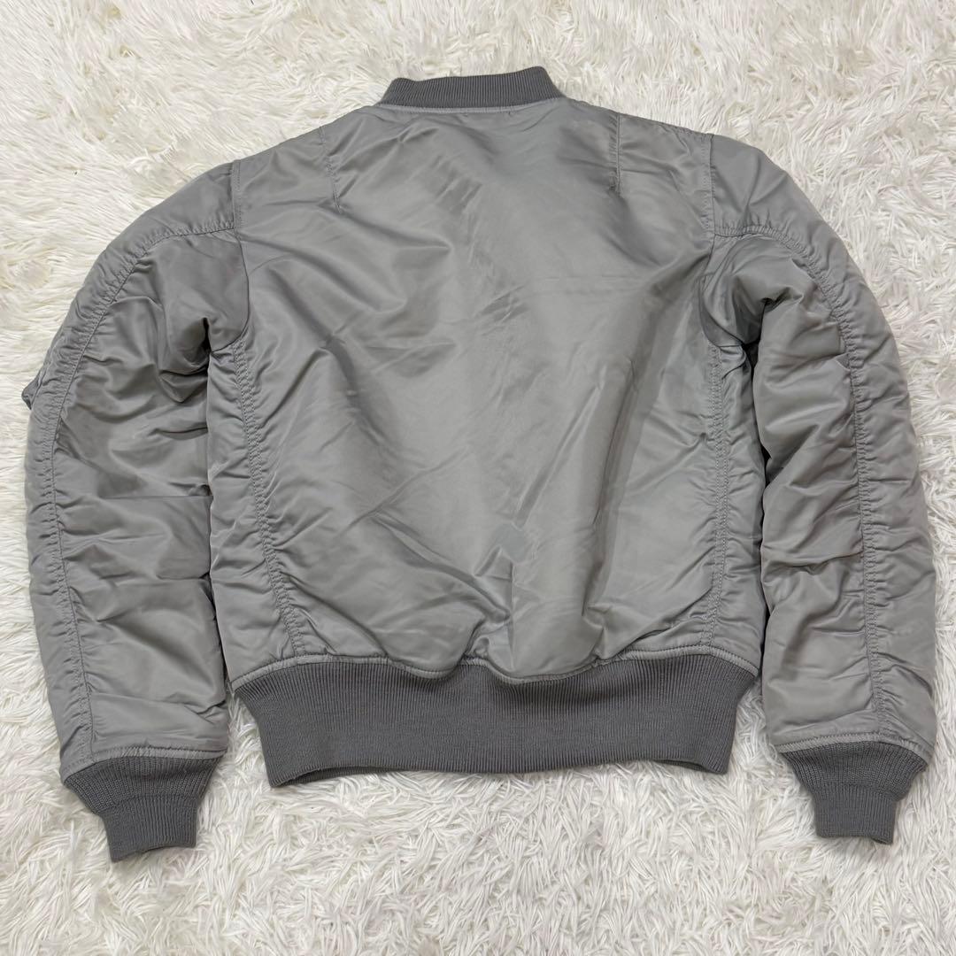 710　AVIREX 　MA-1フライトジャケット　M　シルバー