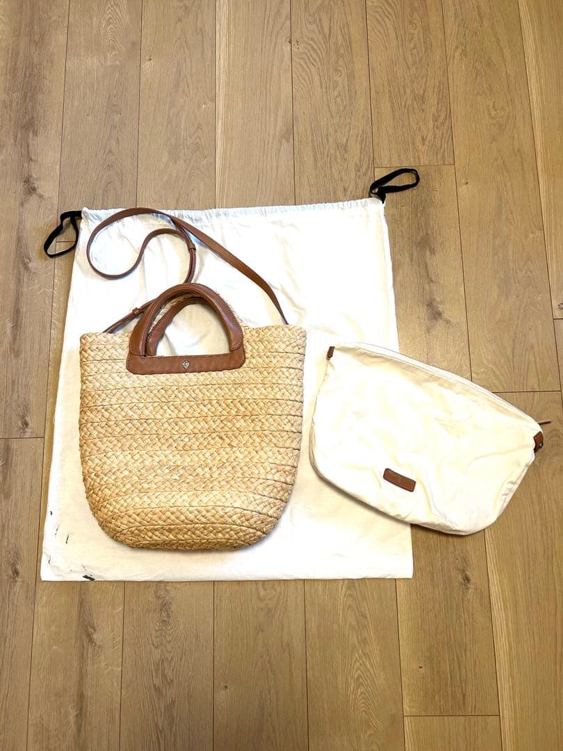 mizuki様【ヘレンカミンスキー】かごバッグ2way A4 ラフィア レザー