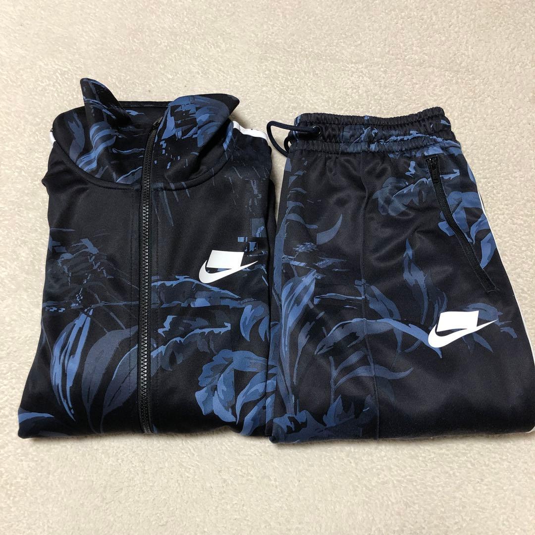 NIKE ナイキ　フローラル　花柄　ブラック　ジャージ　セットアップ　上下