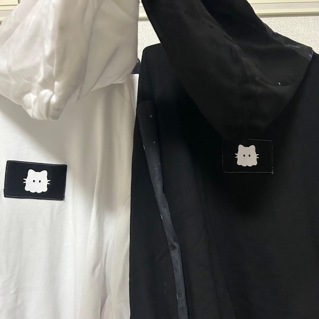 銀河幽霊猫のユニセックスパーカー クノオさんコラボ セット