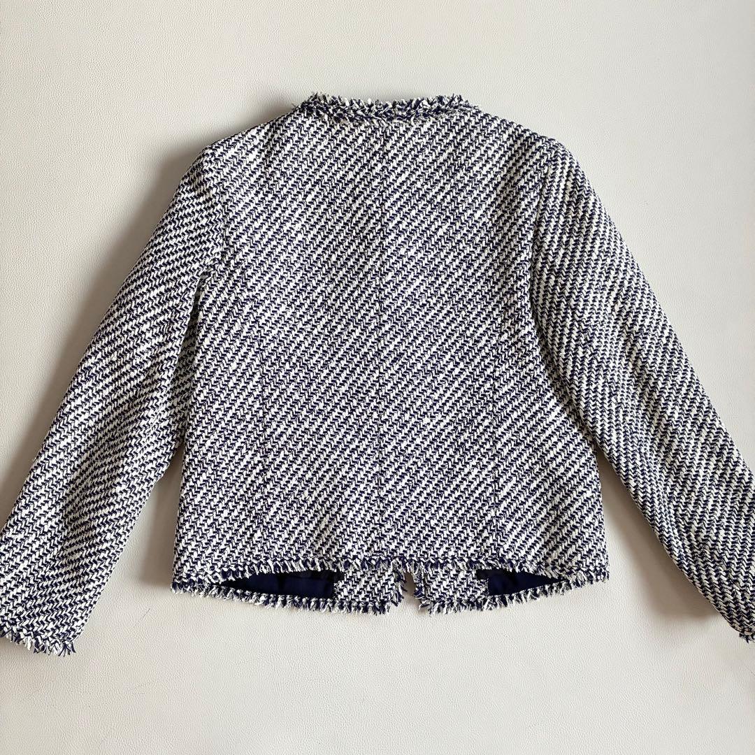 ◆未使用級◆トゥモローランド◆リントン社ツイードノーカラージャケット◆S