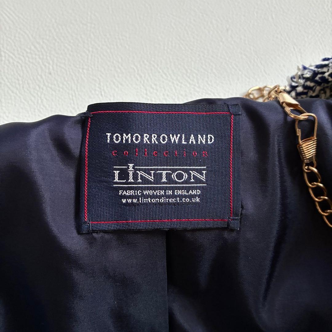 ◆未使用級◆トゥモローランド◆リントン社ツイードノーカラージャケット◆S