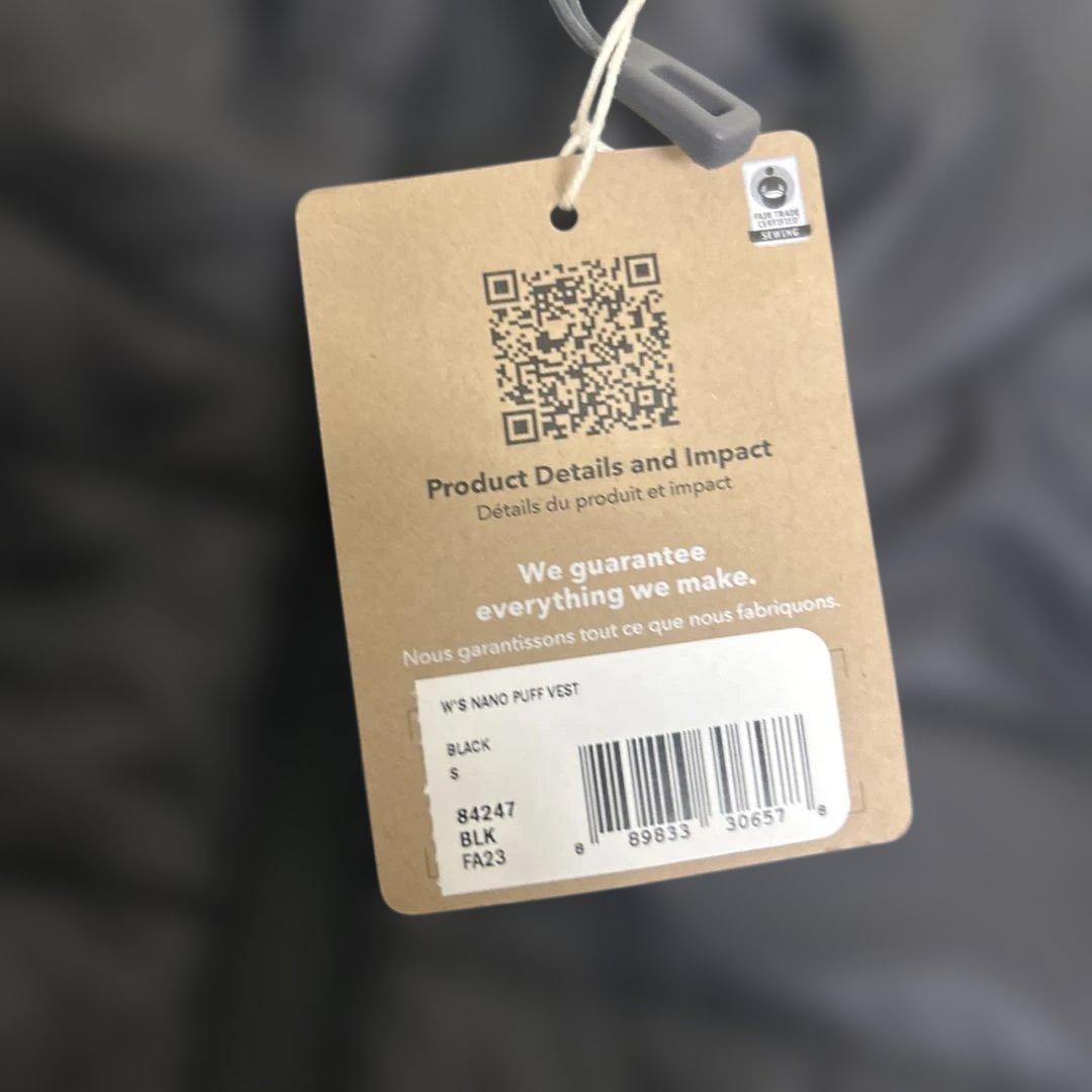 【タグ付き未使用】patagonia パタゴニアナノパフベスト　レディース　S