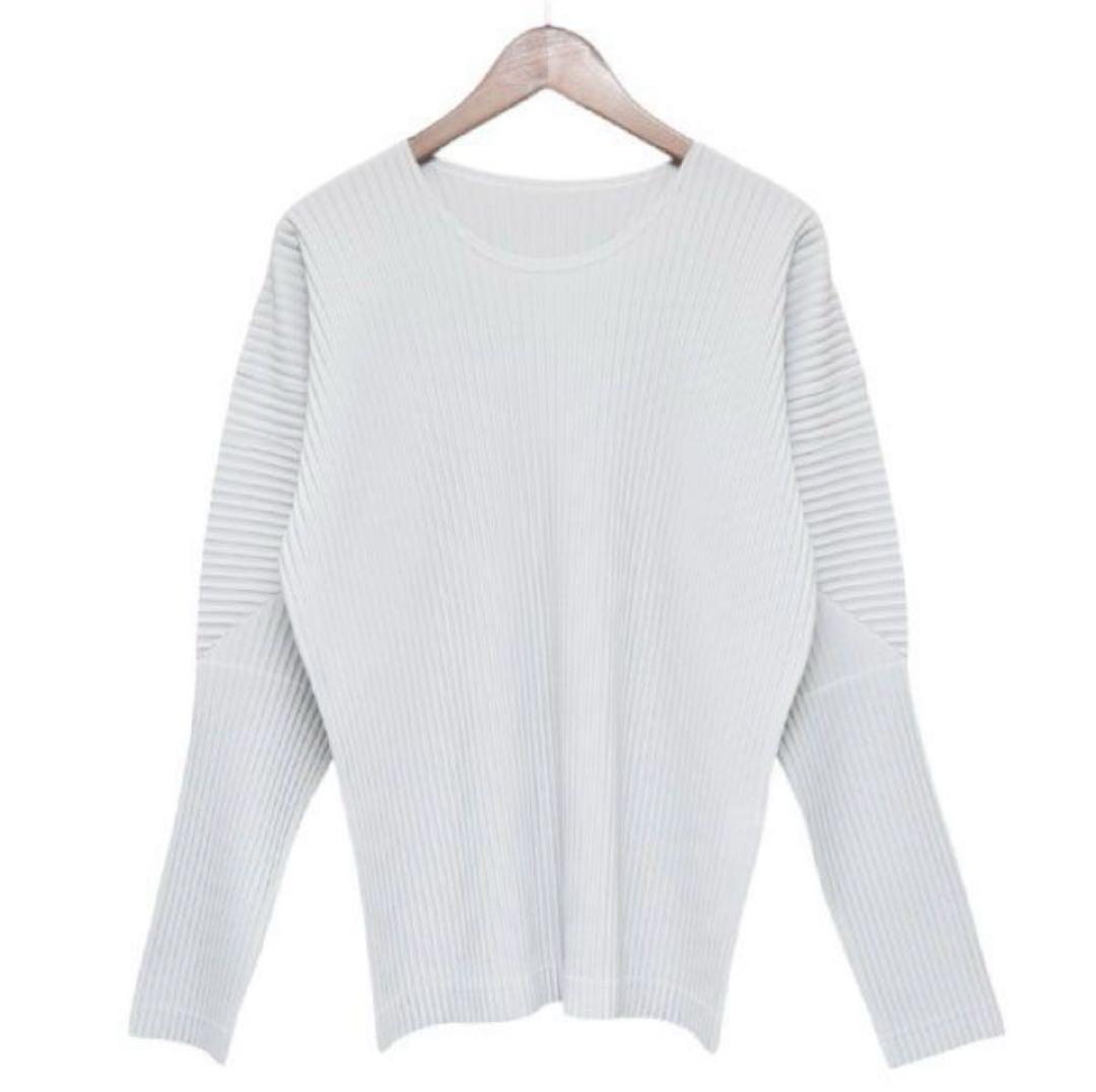 HOMMEPLISSE プリーツ長袖カットソー