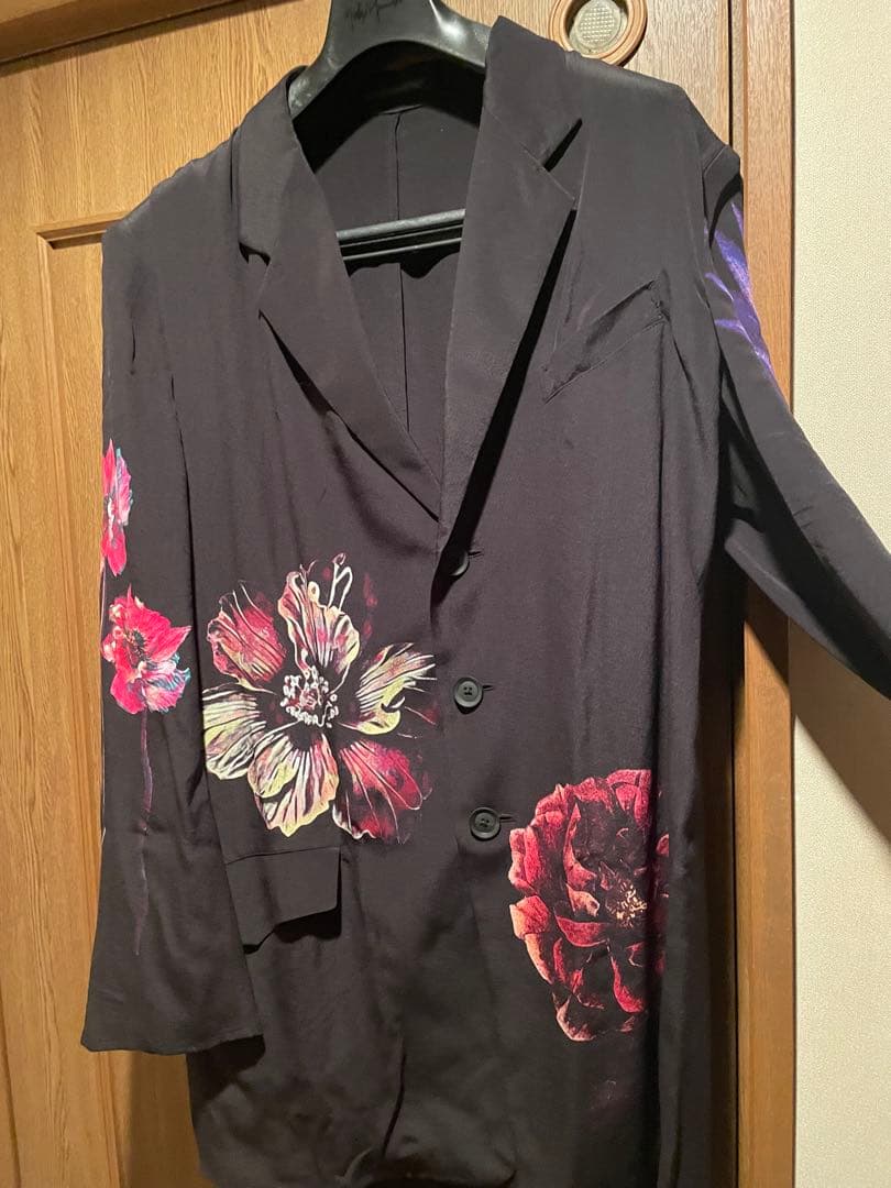 yohjiyamamoto 25ss 花柄プリントシルクジャケット