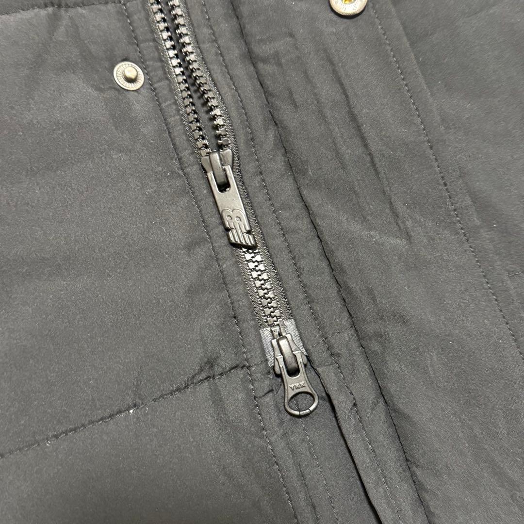 【美品】New Balance ベンチコート 黒 白　防寒 ニューバランス L