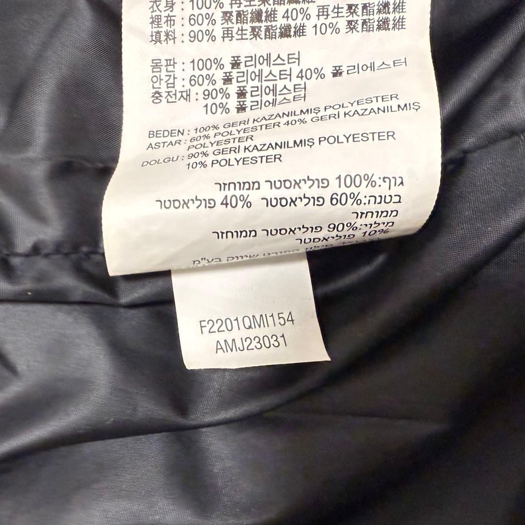 【美品】New Balance ベンチコート 黒 白　防寒 ニューバランス L