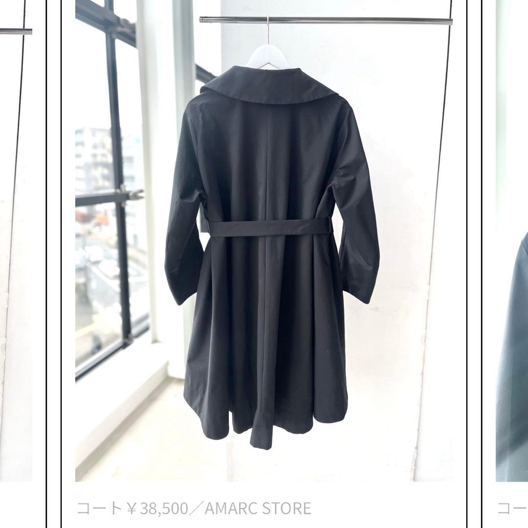 AMARC アマーク｜大草直子さん　ミドル丈フレアコート　黒