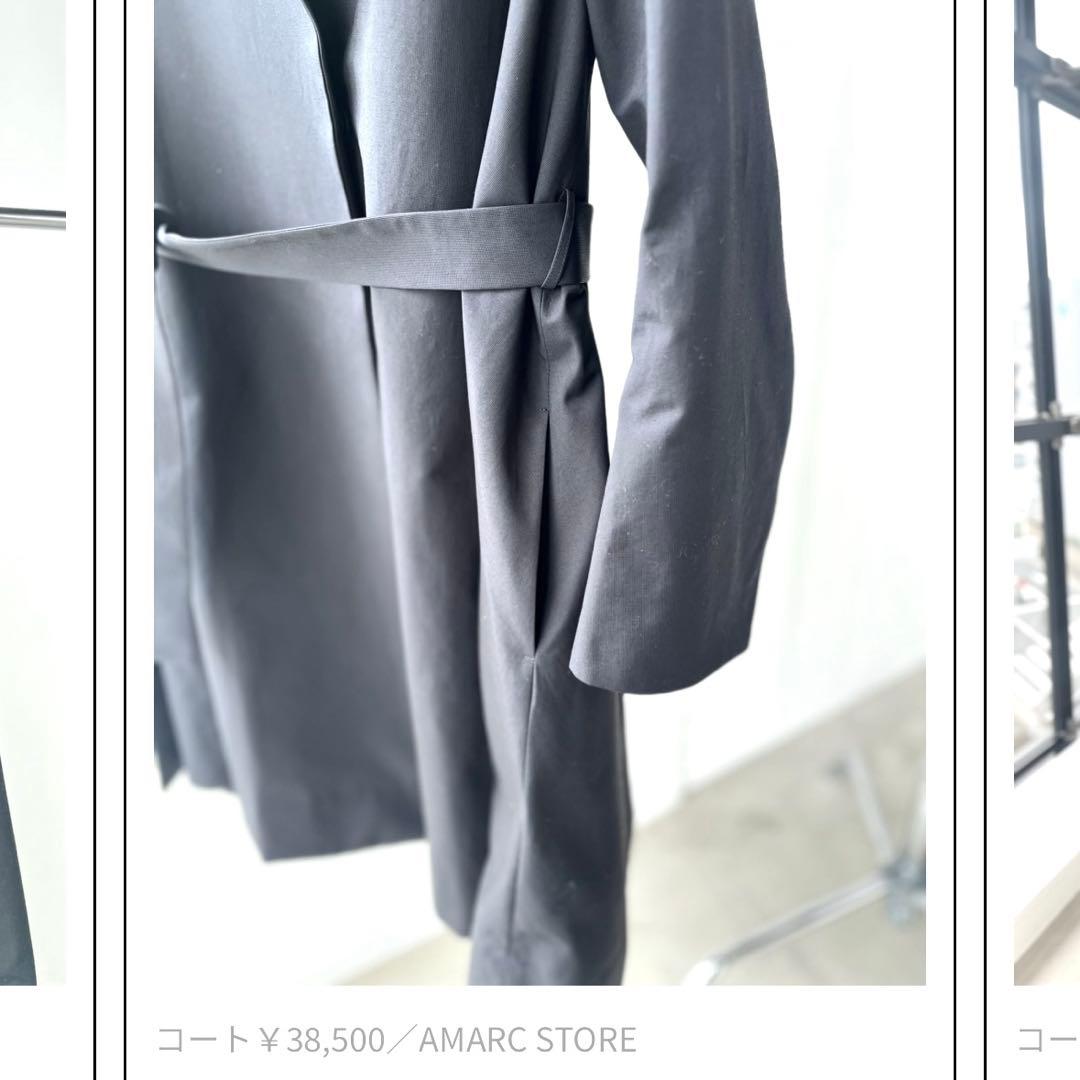 AMARC アマーク｜大草直子さん　ミドル丈フレアコート　黒