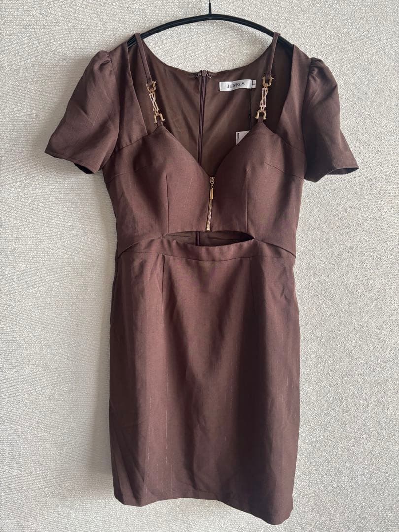新品✨️ ブラウン キャバドレス ドレス Lサイズ ジュエルズ