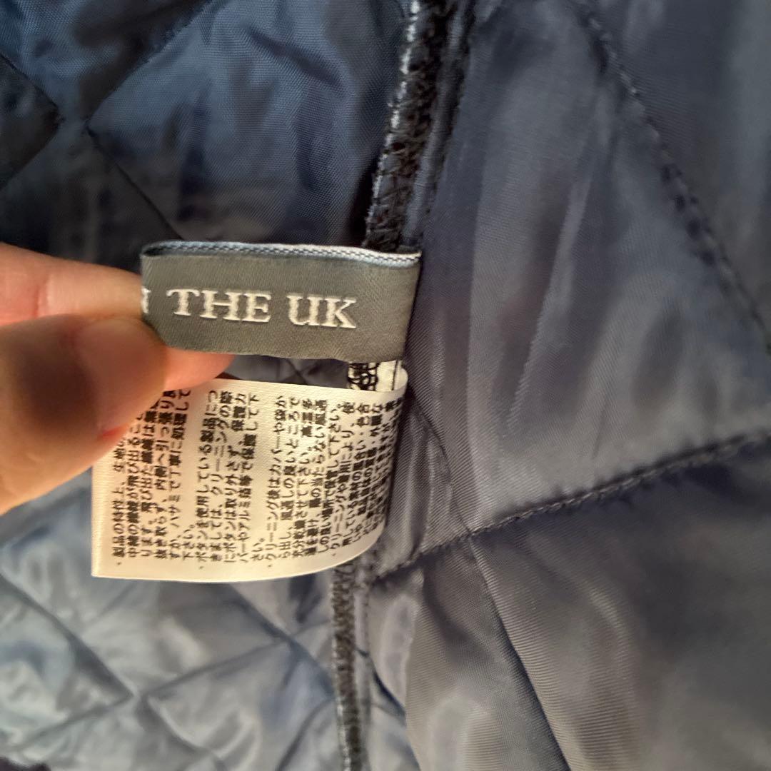 Auchincoal フード付きネイビー　キルティングコート 36インチ