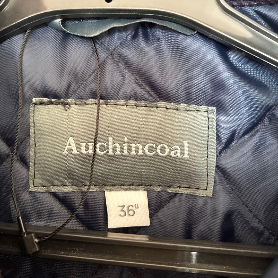 Auchincoal フード付きネイビー　キルティングコート 36インチ