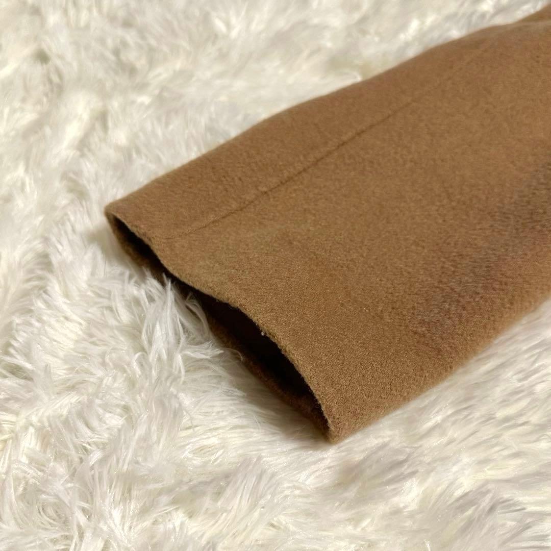 極美品 アドルフォドミンゲス ロングコート ガウン キャメル ウール ベルト M