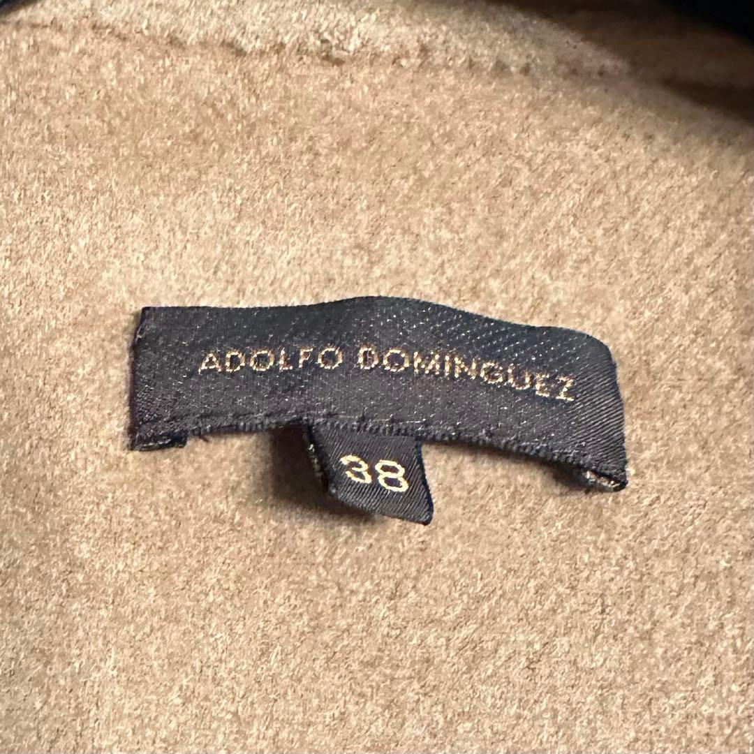 極美品 アドルフォドミンゲス ロングコート ガウン キャメル ウール ベルト M