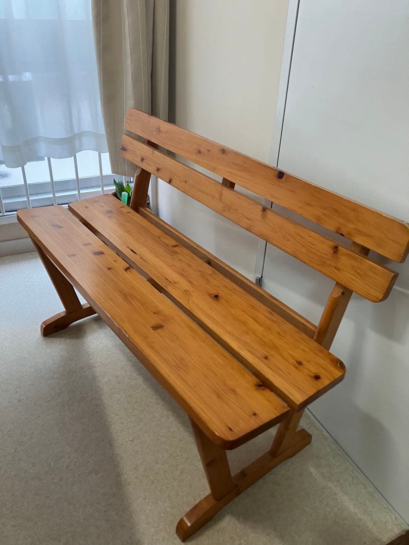 【販売終了間近】天然木パイン材　北欧風ベンチ長椅子　【最終価格】購入はお早目に‼️